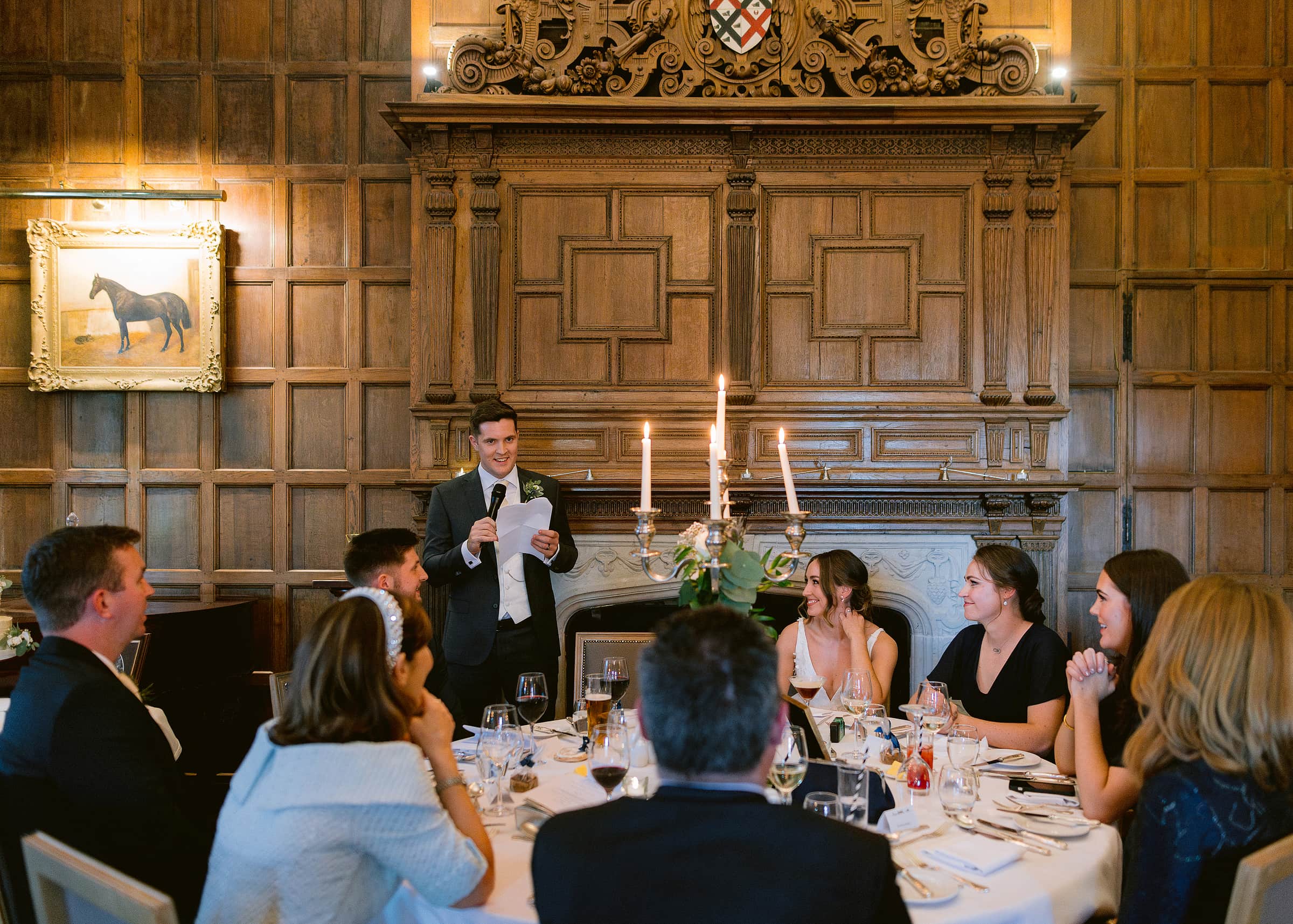 wedding reception speeches at waterford castle wedding 93